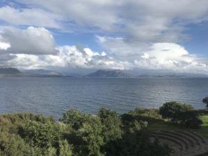 View from Sabhal Mòr Ostaig, Isle of Skye, Scotland, August 2018